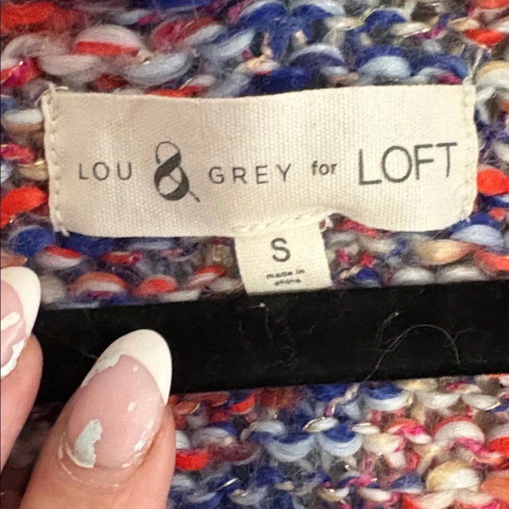 Lou and gray for loft Multicolor Knit Women's wool Sweater S - Picture 2 of 7